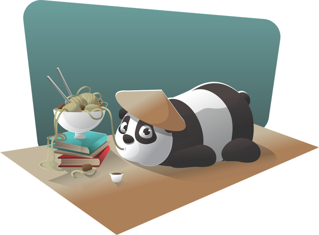 Panda in procrastination mode